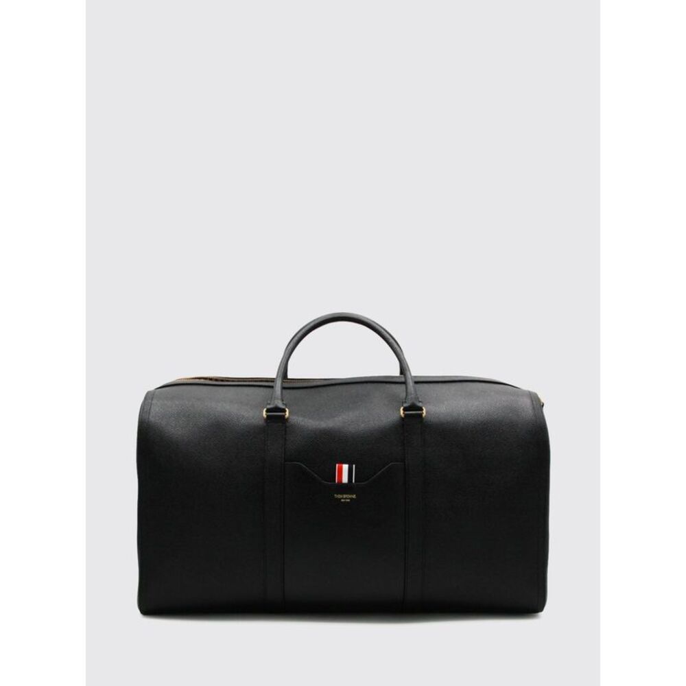 Grained Calfskin Leather Travel Bag Thom Browne With Removable Strap